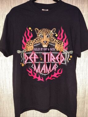 Crystal Studded Hot Pink & Leopard Graphic Tee